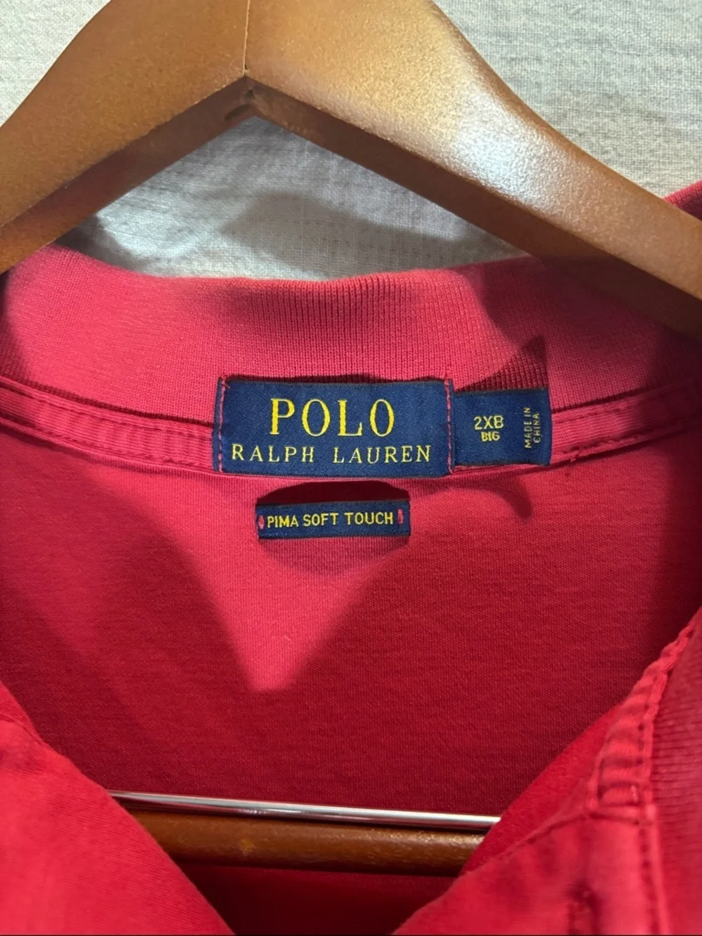 Polo by Ralph Lauren Red Short-Sleeve Classic Polo color pony, big and tall size